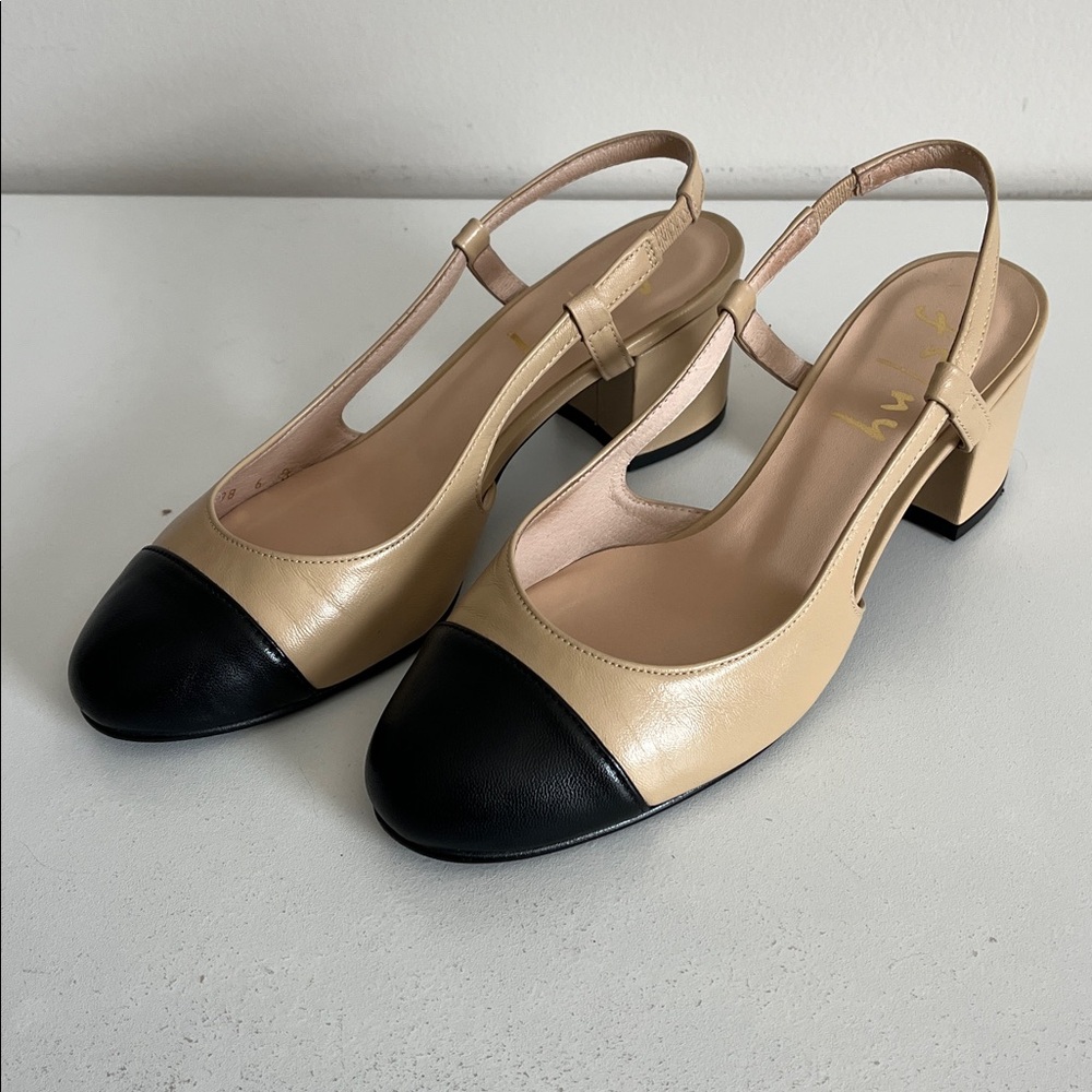 Tuckernuck Tan and Black Heels